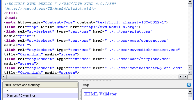 Firefox HTML Validator Extension